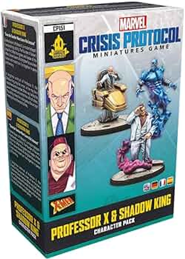 Atomic Mass Games | Marvel Crisis Protocol: Professor X & Shadow King | Miniatures Game | Ages 14+ | 2 Players | 90 Minutes Playing Time