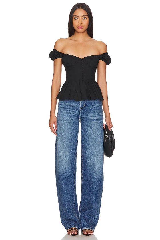 Bardot x REVOLVE Larna Top in Black | REVOLVE