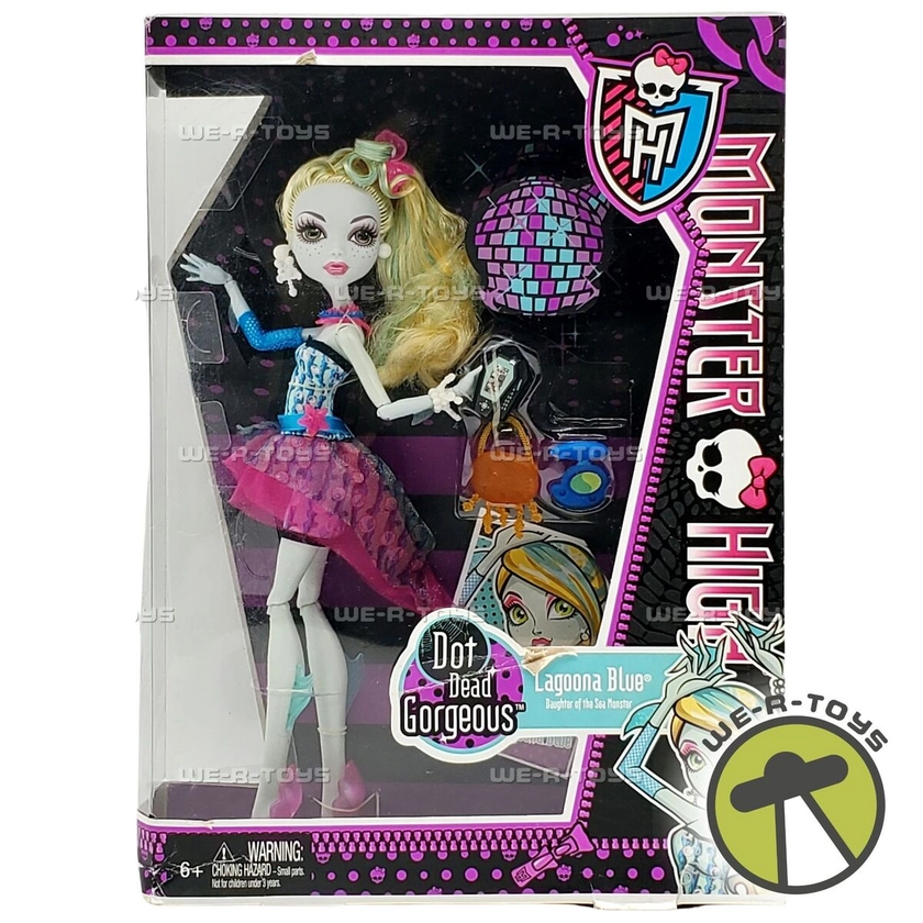 Monster High Dot Dead Gorgeous Lagoona Blue Doll 2011 Mattel X4530