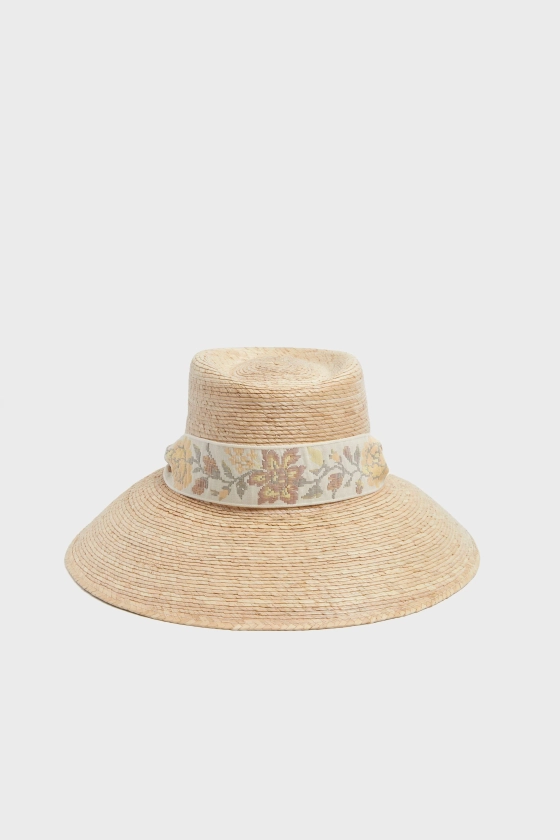 Exclusive Ivory Jacquard Wildflower Hat | Sarah Bray Bermuda