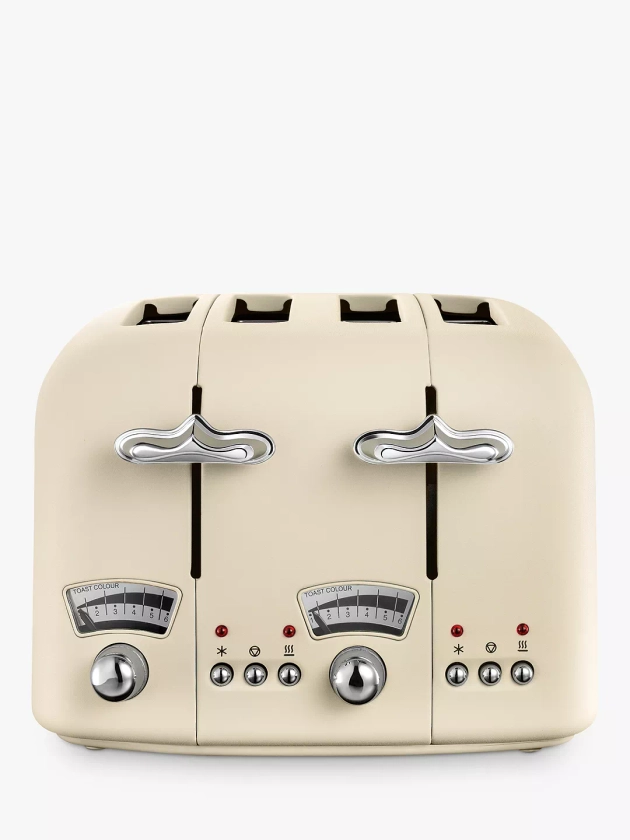 De'Longhi Argento Flora 4-Slice Toaster, Cream