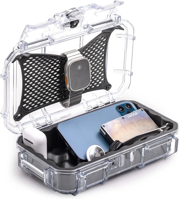 Evergreen 56 Waterproof Dry Box Protective Case - Travel Safe/Mil Spec/USA Made - for Tackle Organization of Cameras, Phones, Camping, Fishing, Hiking, EDC, Water Sports, Knives (Clear)