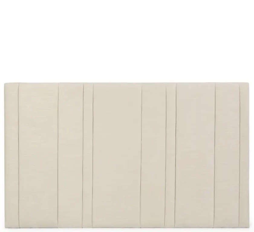 INFINITY Tête-de-lit crème vanille avec rangements bois, 180x200