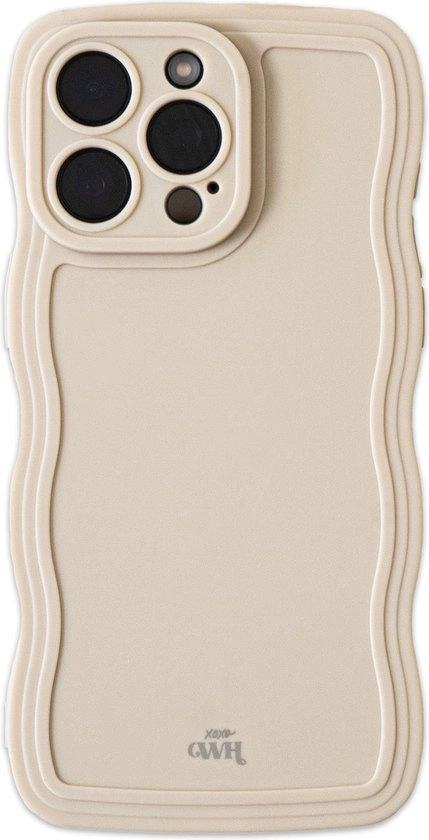 xoxo Wildhearts Wavy case Beige telefoonhoesje - Geschikt voor iPhone 14 Pro - Golvend... | bol