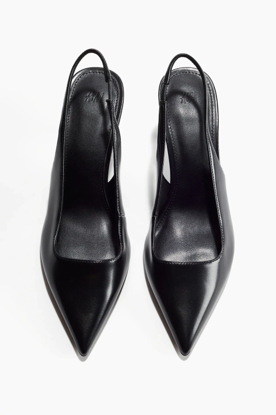 Pointed slingback court shoes - Black - Ladies | H&M GB