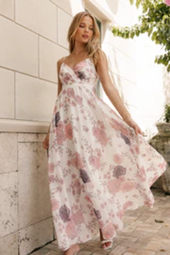 Madilyn Maxi Dress - White Floral