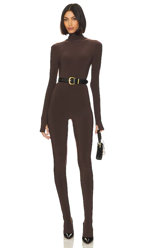 Slim Fit Turtle Catsuit With Footsie
