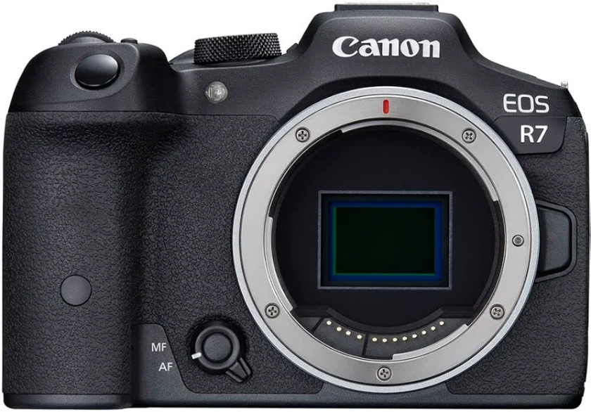 Canon EOS R7 Mirrorless Camera (Body Only), Hybrid Camera, 32.5 Megapixel (APS-C) CMOS Sensor, 4K Video, for Sports, Action, Content Creators, Vlogging Camera, Black