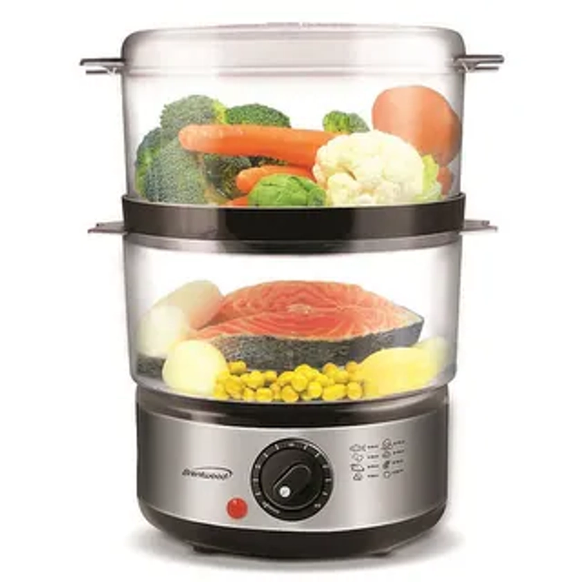 Brentwood 2-TIER FOOD STEAMER Stainless Steel | Overstock.com Shopping - The Best Deals on Specialty Appliances | 37261204