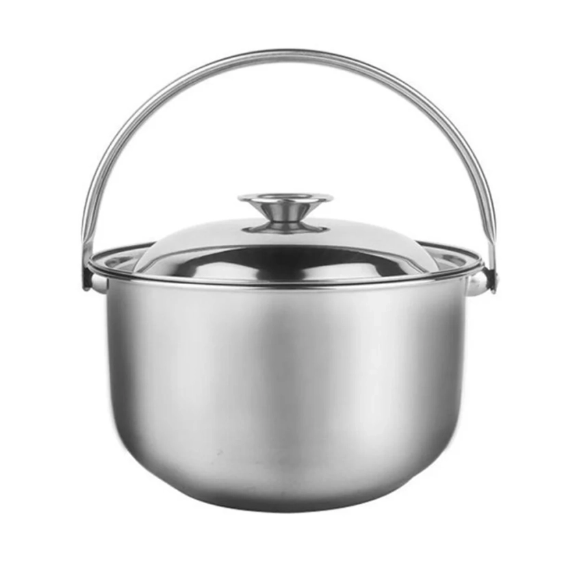 NUOLUX Stainless Steel Soup Pot with Lid Multipurpose Soup Pot Heat Resistant Stewing Pot