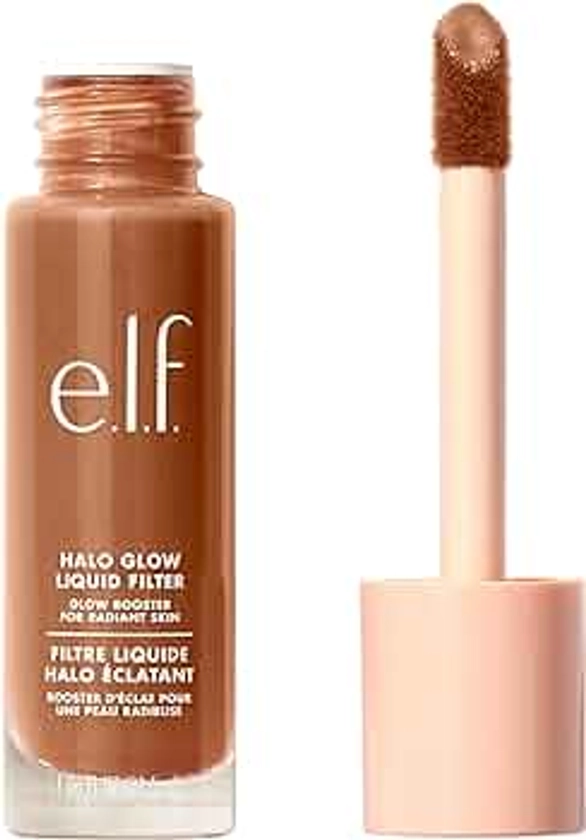 e.l.f. Cosmetics Halo Glow Liquid Filter, Illuminating Liquid Glow Booster For A Radiant Complexion, Infused With Hyaluronic Acid, 6 Tan - Deep (31,5ml)