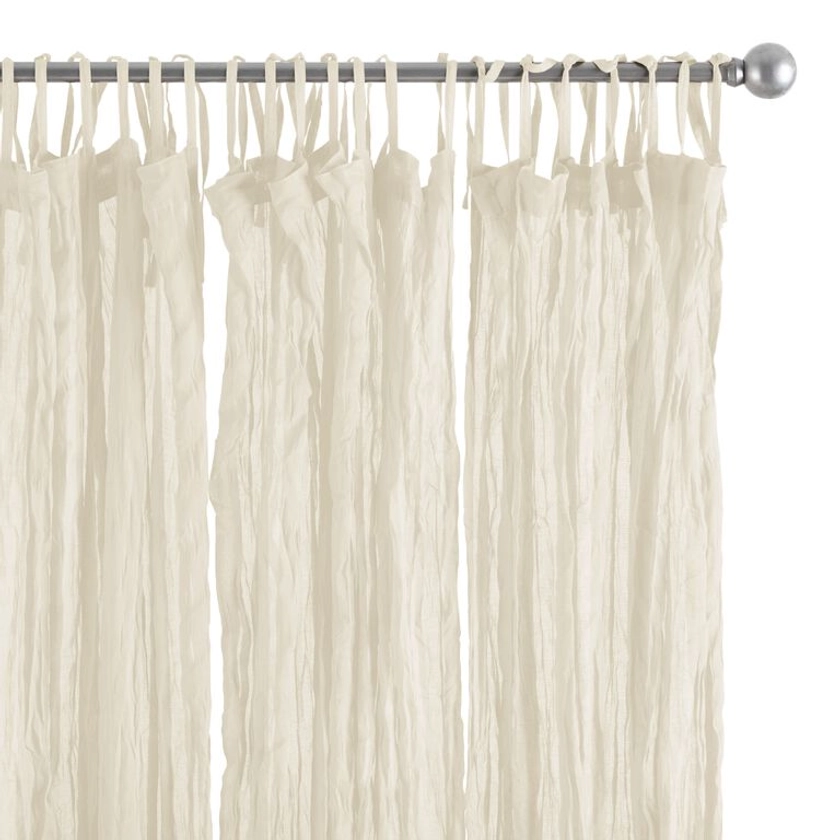 Cotton Crinkle Voile Curtains Set of 2