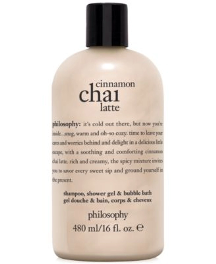 Cinnamon Chai Latte Shampoo, Shower Gel & Bubble Bath, 16 oz., Created for Macy's