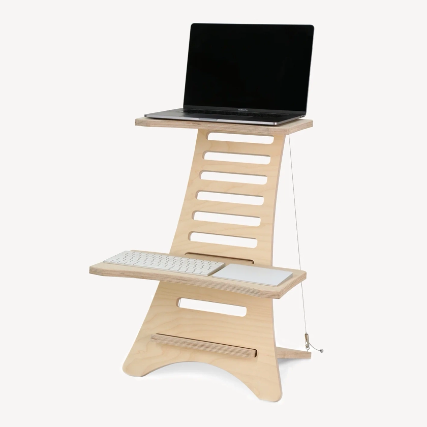 Humbleworks Standing Desk for laptops | Wooden standing desk converter