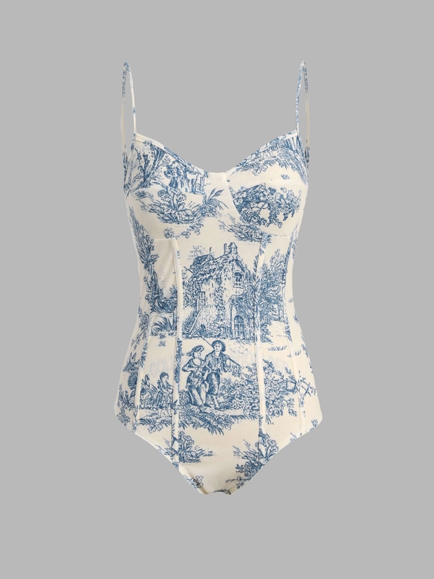 CIDER Toile de Jouy Bodysuit