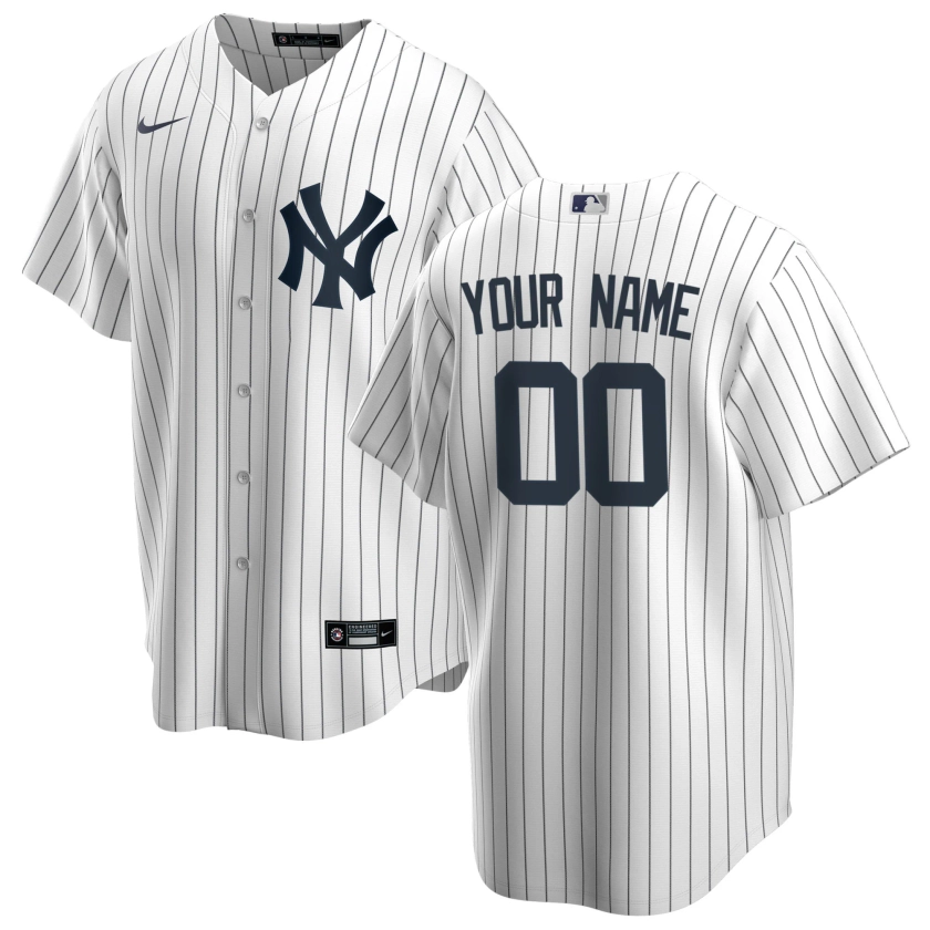Men's New York Yankees Nike White Home Replica Custom Jersey