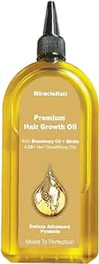 Premium Hair Growth Oil XL 170ml - Rosemary, Biotin, Jojoba, Castor, Coffee, Almond, Argan, Baobab, Peppermint, Ginger & Tea Tree Oil - Hair Growth & Thickening & Loss Prevention - UK Based Brand