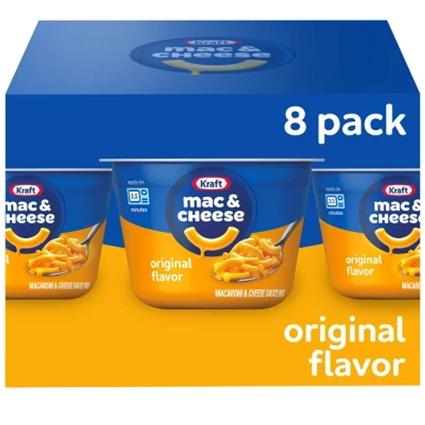 Kraft Original Mac and Cheese Cups Easy Microwavable Dinner - 16.4oz/8ct