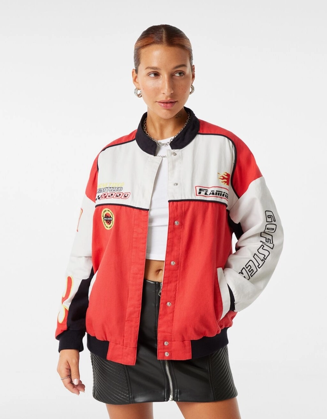 Blouson bomber imprimé racing