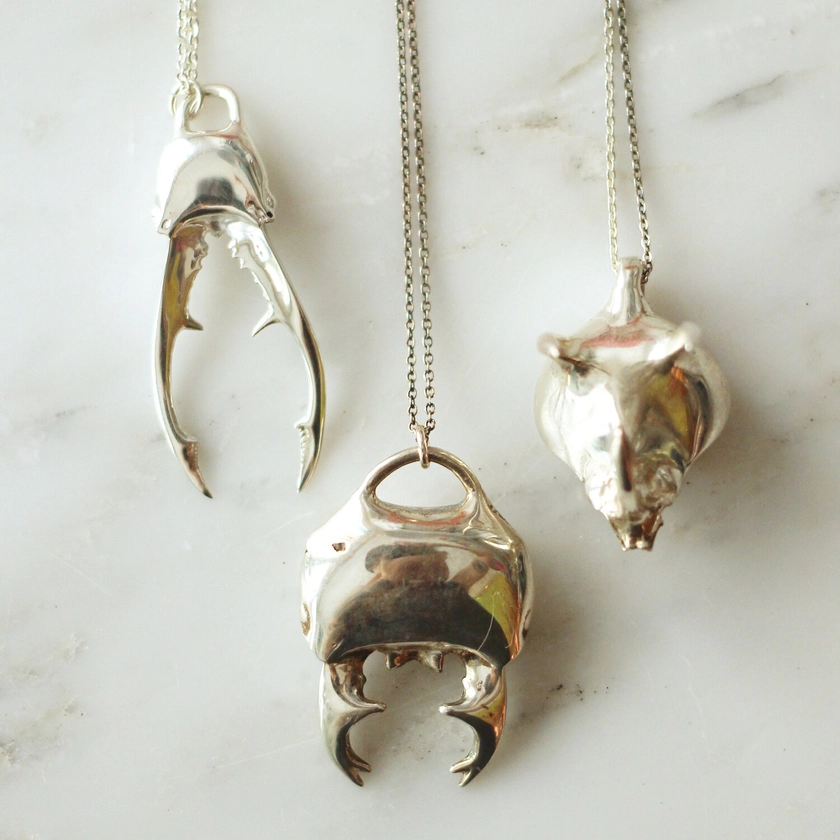 Made To Order Beetle Head Pendants — mickey alice kwapis