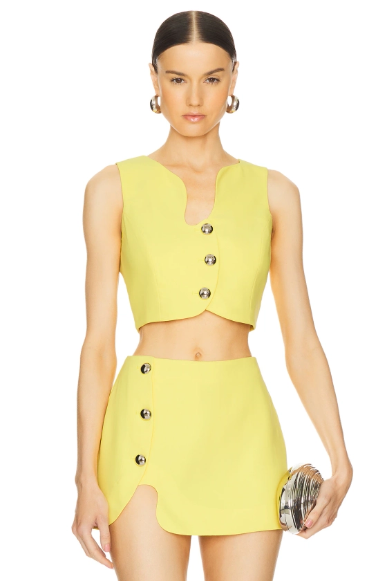 Amanda Uprichard Puzzle Vest in Electric Yellow | REVOLVE