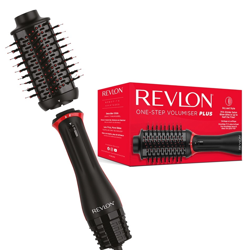 Revlon One-Step Volumiser Plus, Elektromos hajkefe, Levehető fejjel, 4 hőmérséklet fokozatok, Kerámia turmalin technológia, RVDR5298E