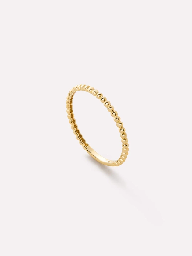 Gold Band Ring - Gold Bead Ring | Ana Luisa Jewelry