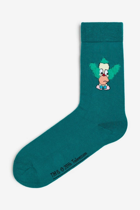 Socks - Turquoise/The Simpsons - Men | H&M GB