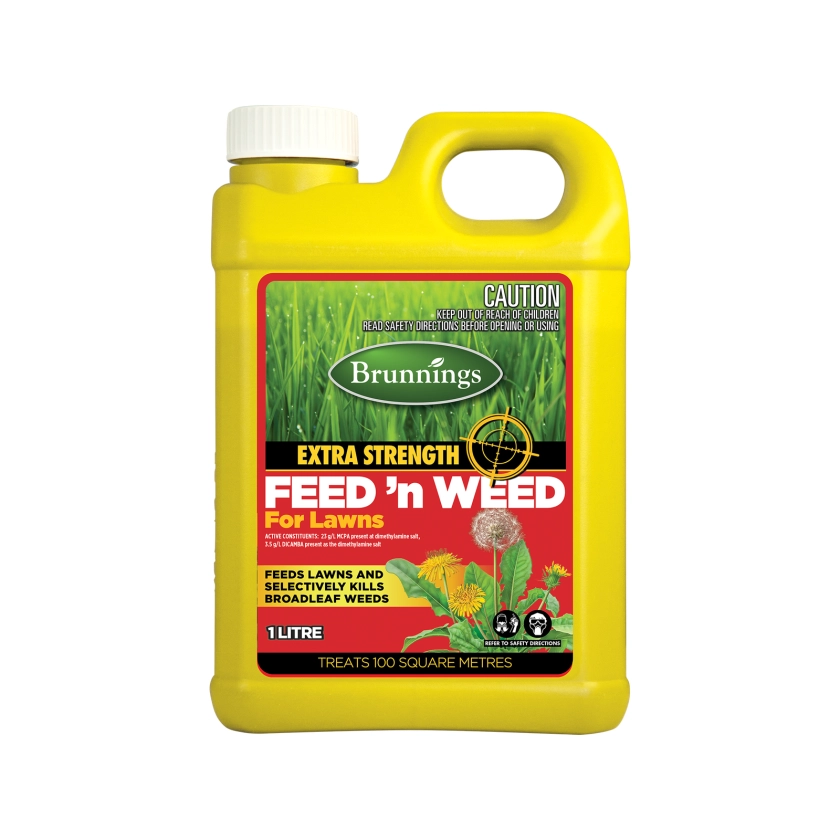 Brunnings 1L Extra Strength Feed 'N' Weed Lawn Fertiliser Concentrate