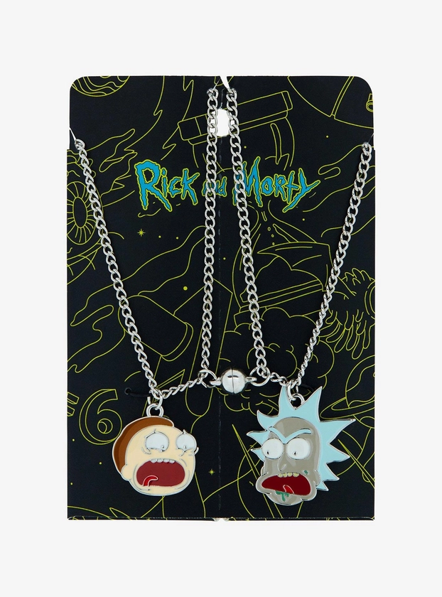 Rick And Morty Duo Best Friend Necklace Set