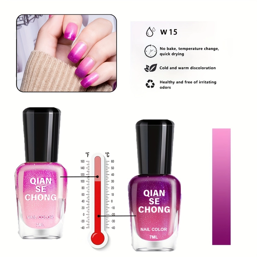 Nail Polish Temperature Color Changing Quick Dry Gradient - Temu