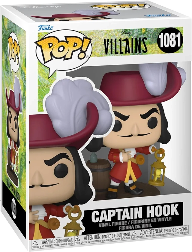 Funko Pop! Disney: Villains - Captain Hook - Disney Villains - les Méchants de Disney - Figurine en Vinyle à Collectionner - Idée de Cadeau - Produits Officiels - Jouets pour les Enfants et Adultes