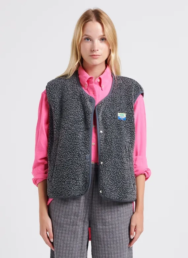 GILET COL ROND MOLLETONNé SANS MANCHES HOKTOWN - AMERICAN VINTAGE pour FEMME | Printemps.com