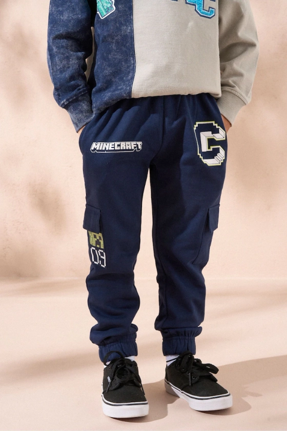 Buy Angel & Rocket Blue Minecraft Woven Pocket Cargo 100% Cotton Joggers from the Next UK online shop