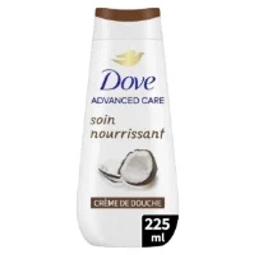 Crème Douche Soin Nourrissant à la Coco & Amande DOVE : le flacon de 225mL à Prix Carrefour