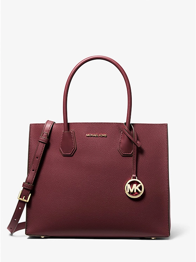 Mercer Large Pebbled Leather Accordion Tote Bag | Michael Kors