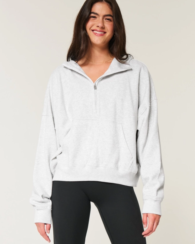 Women's Easy Half-Zip Hoodie | Women's | HollisterCo.com