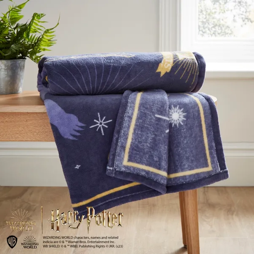 Harry Potter Hogwarts Navy Fleece Blanket