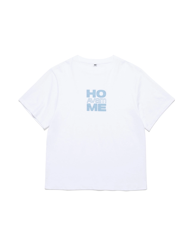 Half Sleeve Logo T-Shirt White