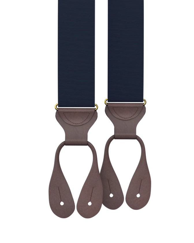Navy Grosgrain Suspenders