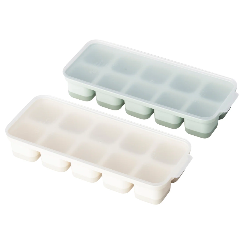 SPJUTROCKA Ice cube tray with lid - mixed colors
