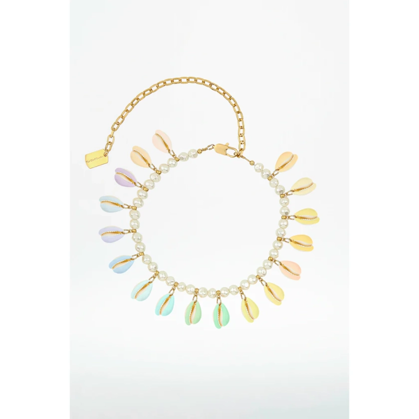 Collier coquillages Poppers Pastel