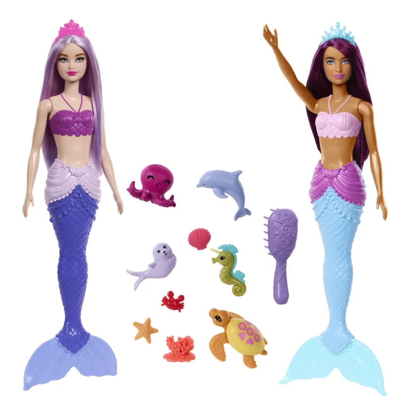 Barbie - coffret poupees 2 amies sirene | poupees | jouéclub