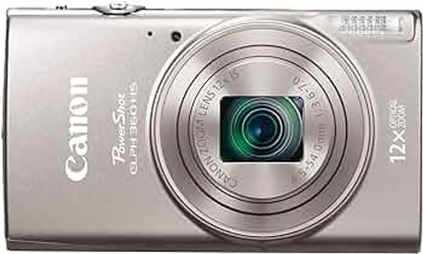 Canon PowerShot ELPH 360 Digital Camera w/ 12x Optical Zoom and Image Stabilization - Wi-Fi & NFC Enabled (Silver)