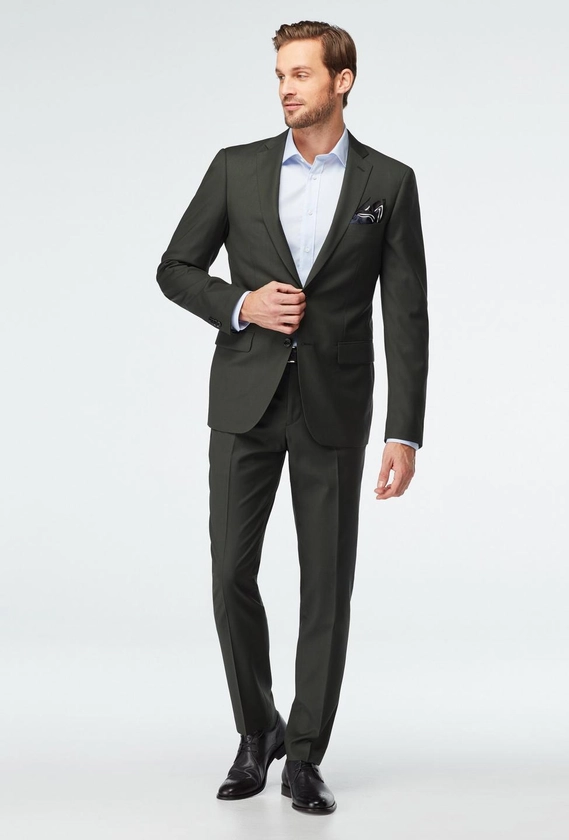 Custom Suits Made For You - Milano Olive Suit | INDOCHINO