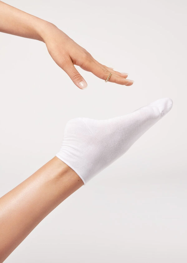 Chaussettes courtes en coton sans bordure