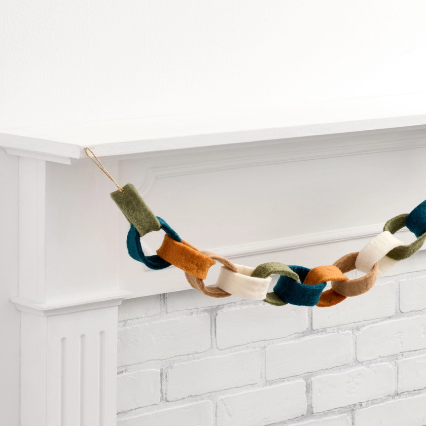 Wool Felt Harvest Chain Link Garland - World Market