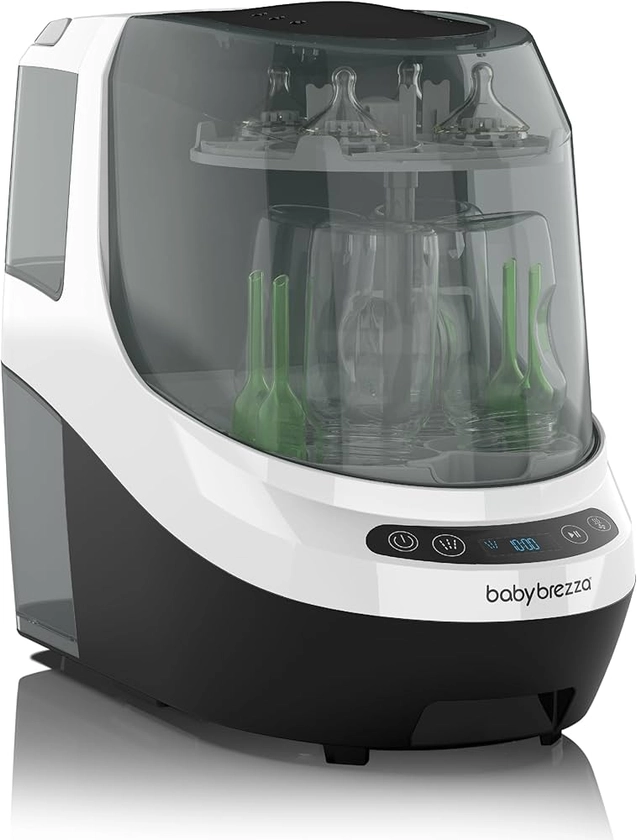 Amazon.com: Baby Brezza Máquina de lavar garrafas Pro – Lavadora de mamadeiras, esterilizador + secadora – tudo em um limpa mamadeiras, peças de bomba e copos com bico – Substitui lavagem à mão, escovas de : Bebê