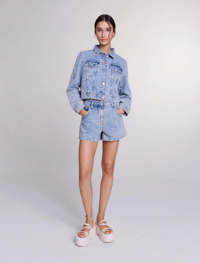 Blouson court en denim