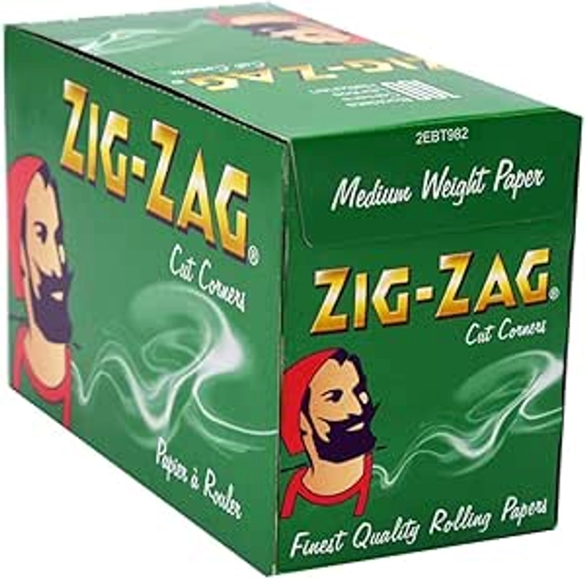 Zig Zag Rolling Papers Green Box of 100 Booklets : Amazon.co.uk: Home & Kitchen